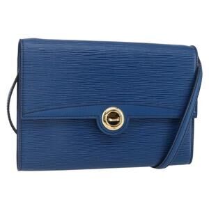 LOUIS VUITTON Epi Pochette Arche Shoulder Bag Blue M52575 LV Auth ep11919